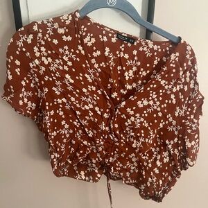 Cotton On Rust Floral Blouse